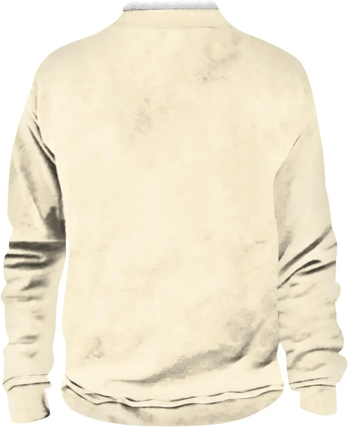 1/4 Zip Pullover Mens,Light Sherpa Fleece Lined Sweatshirt Vintage Pullover Tops With Elbow Patches Fall Shirts