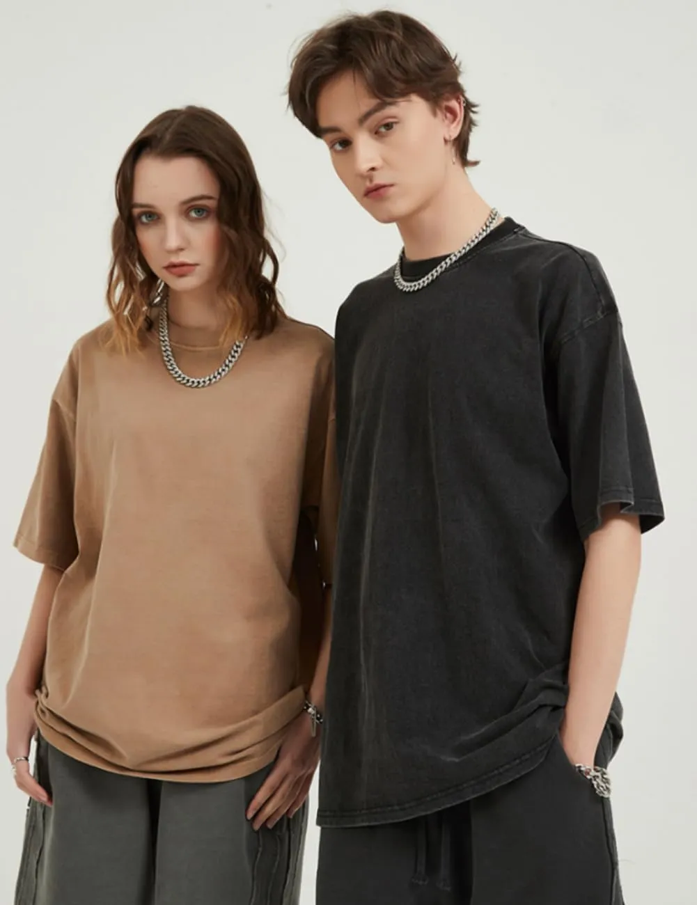 3 Pcs Oversized T-Shirts for Men Heavyweight Cotton Workout Shirts Acid Wash Pump Gym Tees for Casual Active Wear