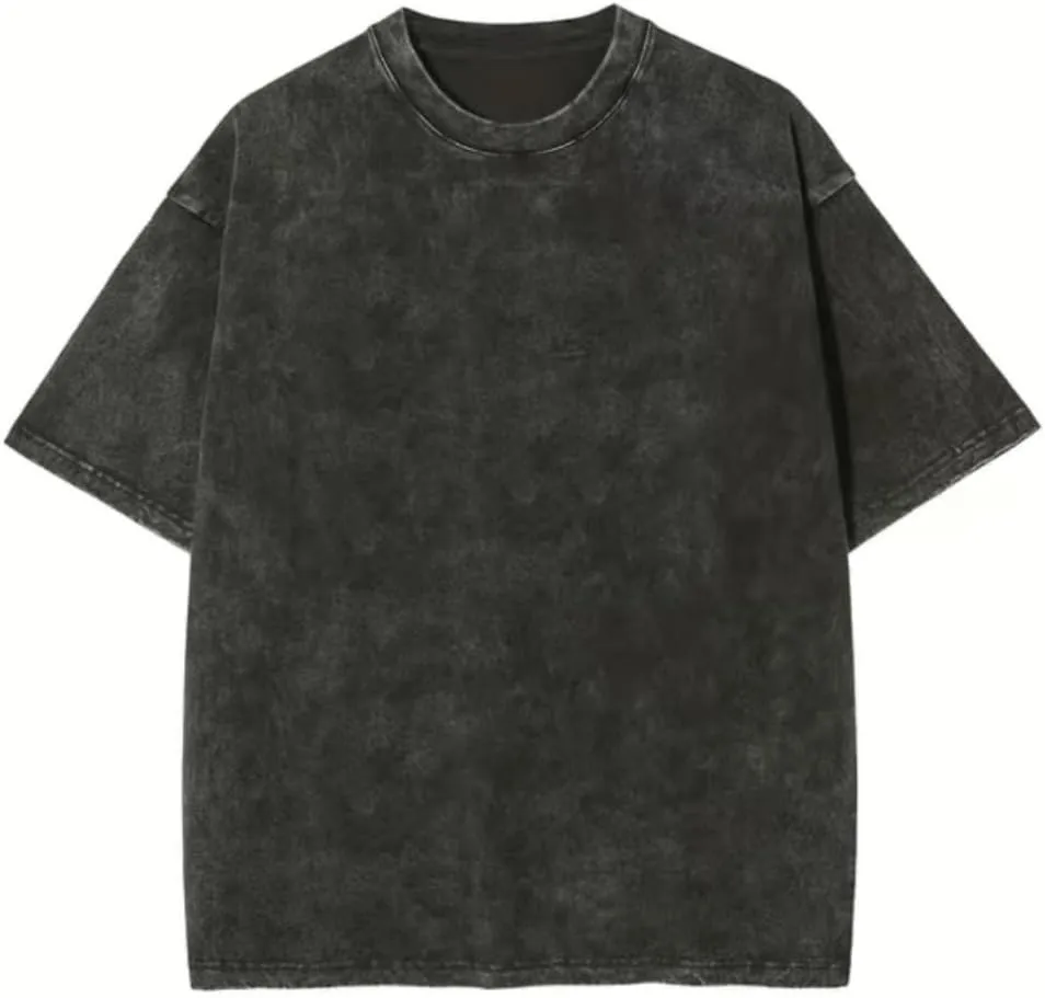 3 Pcs Oversized T-Shirts for Men Heavyweight Cotton Workout Shirts Acid Wash Pump Gym Tees for Casual Active Wear