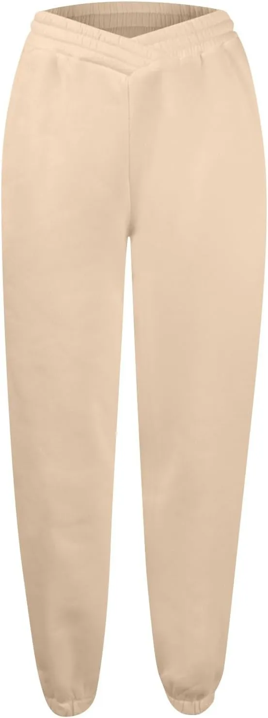 ADHOWBEW Women Sweatpants with Pockets Casual Low Rise Elastic Waisted Comfy Relaxed Fit Workout Joggers