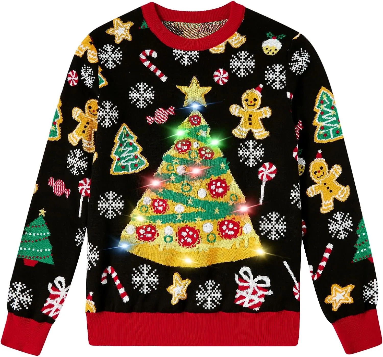 ADUKIDE Boys Ugly Christmas Sweater Xmas LED Light up Sweatshirt Girls Long Sleeve Knit Pullover Size 5-14T