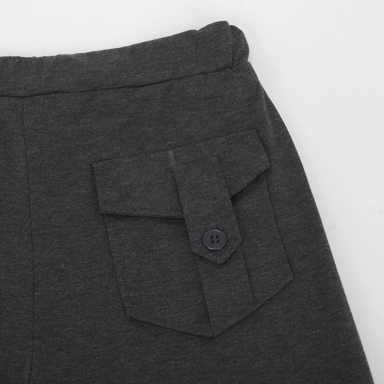 aihihe Cargo Pants for Women Bootcut Yoga Pants Wide Leg Sweatpants Plus Size Gym Workout Fitness Trousers with Button Pocket