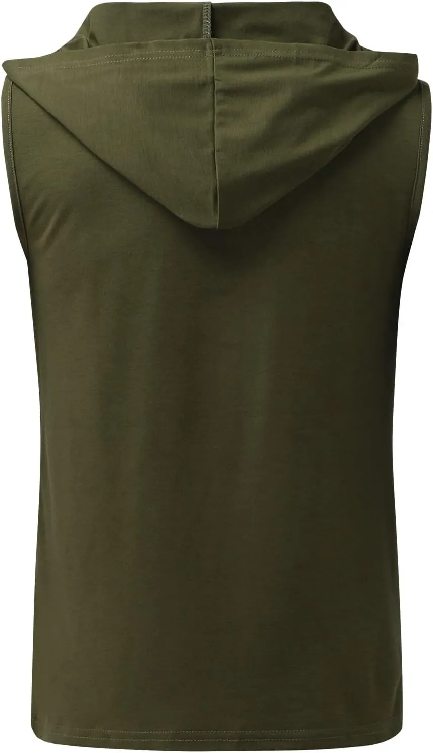 Big and Tall Sleeveless Hoodies for Men Men's Lace up Workout Hooded Tank Tops Training Fitness Sleeveless Hoodies