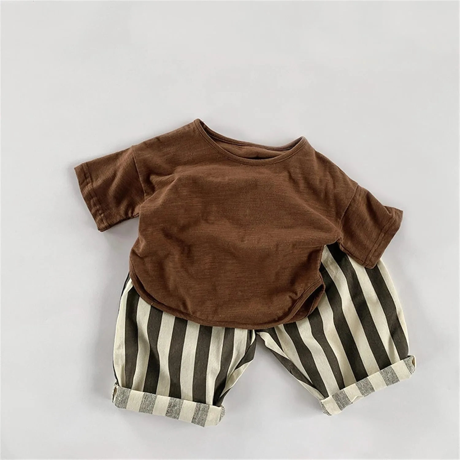 Boys' Cotton Linen Harem Bloomers Pants for Baby Toddler Striped Bloomer Elastic Basic Harem Joggers 0 Months 24 Month