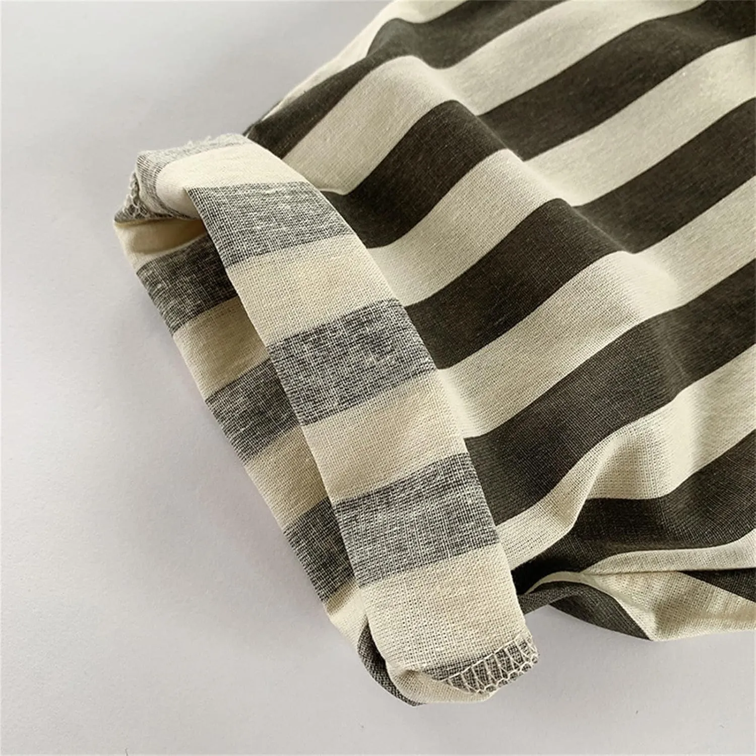 Boys' Cotton Linen Harem Bloomers Pants for Baby Toddler Striped Bloomer Elastic Basic Harem Joggers 0 Months 24 Month