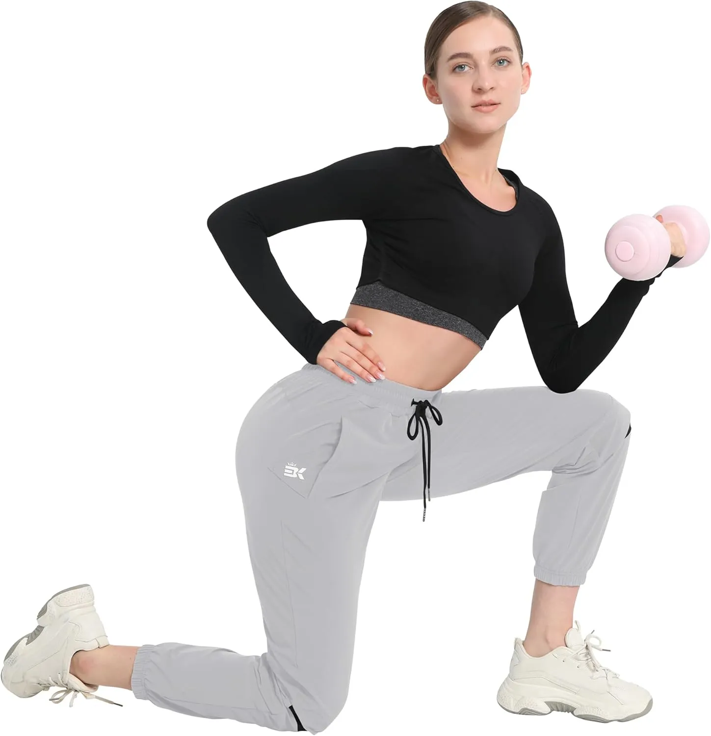 BROKIG Women's Lightweight Joggers Pants,Casual Gym Running Workout Sweatpants with Pockets