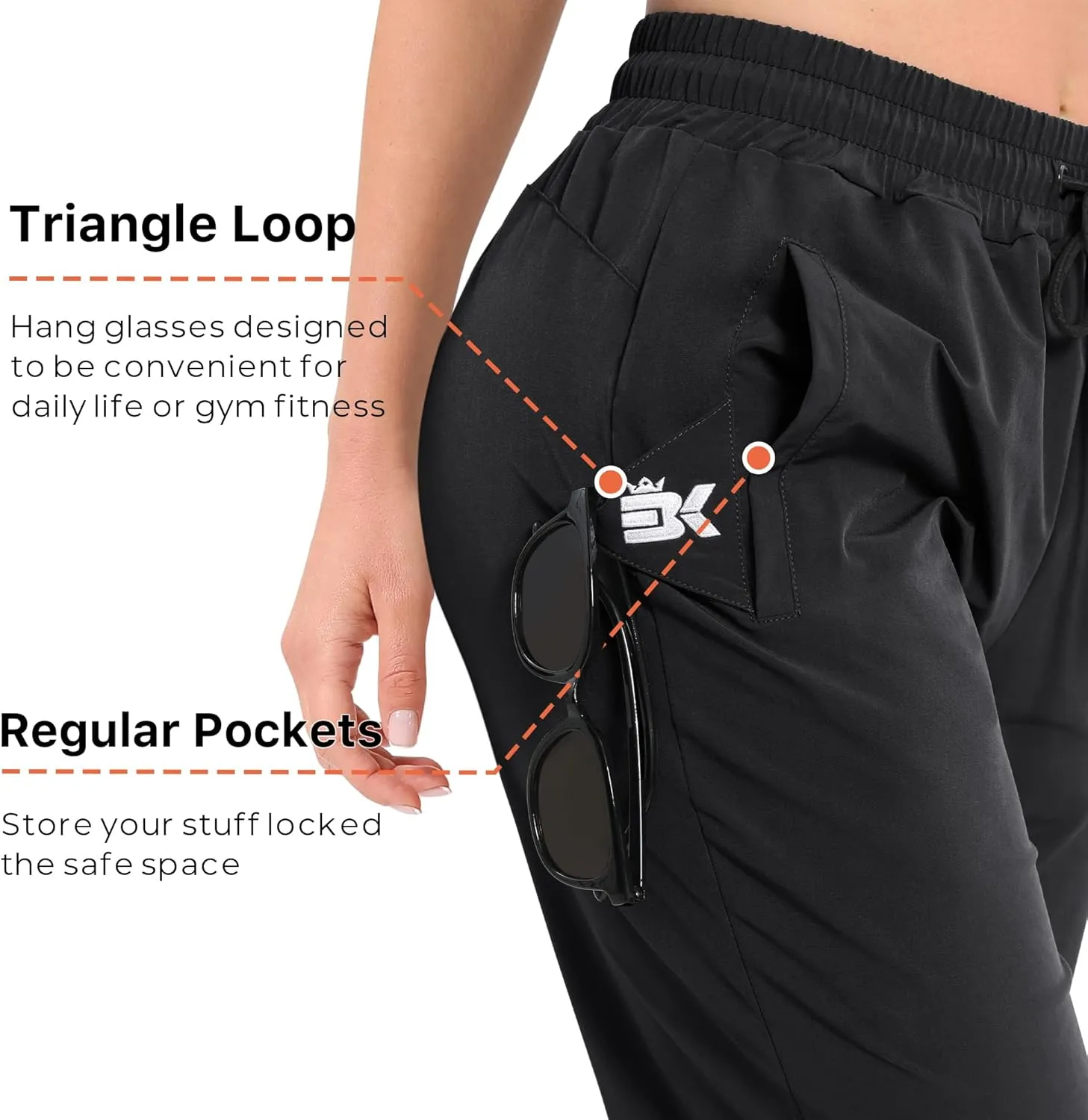 BROKIG Women's Lightweight Joggers Pants,Casual Gym Running Workout Sweatpants with Pockets