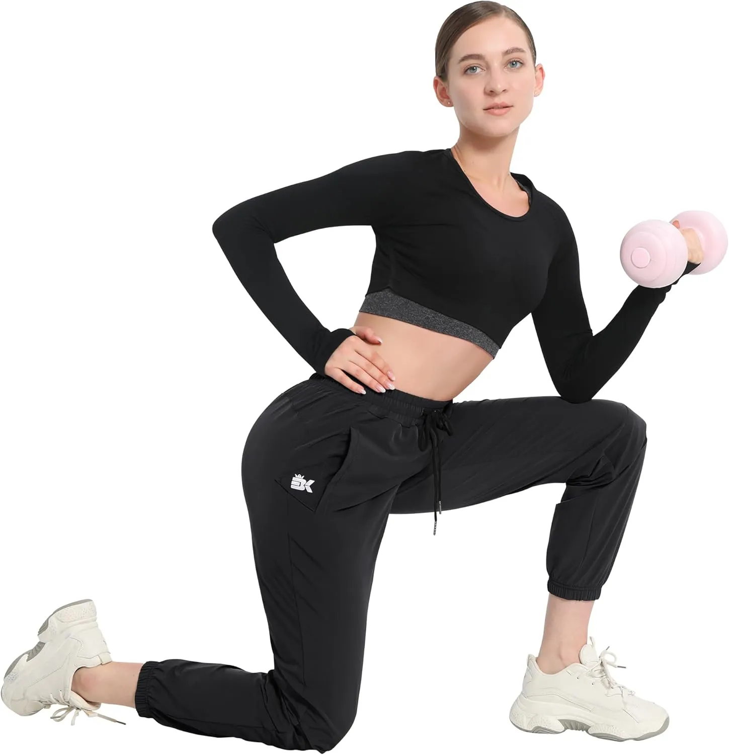 BROKIG Women's Lightweight Joggers Pants,Casual Gym Running Workout Sweatpants with Pockets