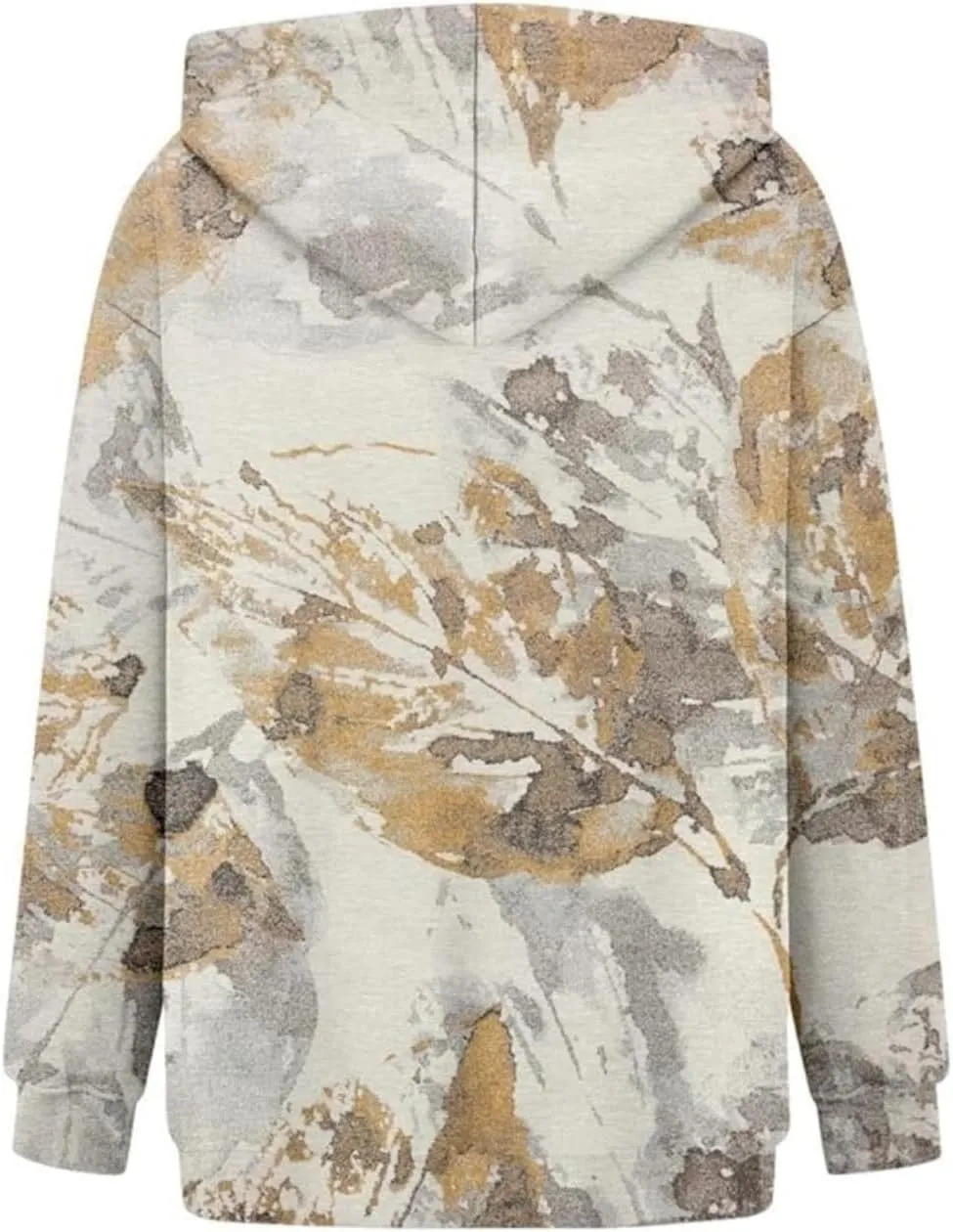 Camo Sweatshirt Women Maple Leaf Graphic Printed Hoodies Relaxed Fit Casual Sweatshirts Lightweight Hooded Pullovers