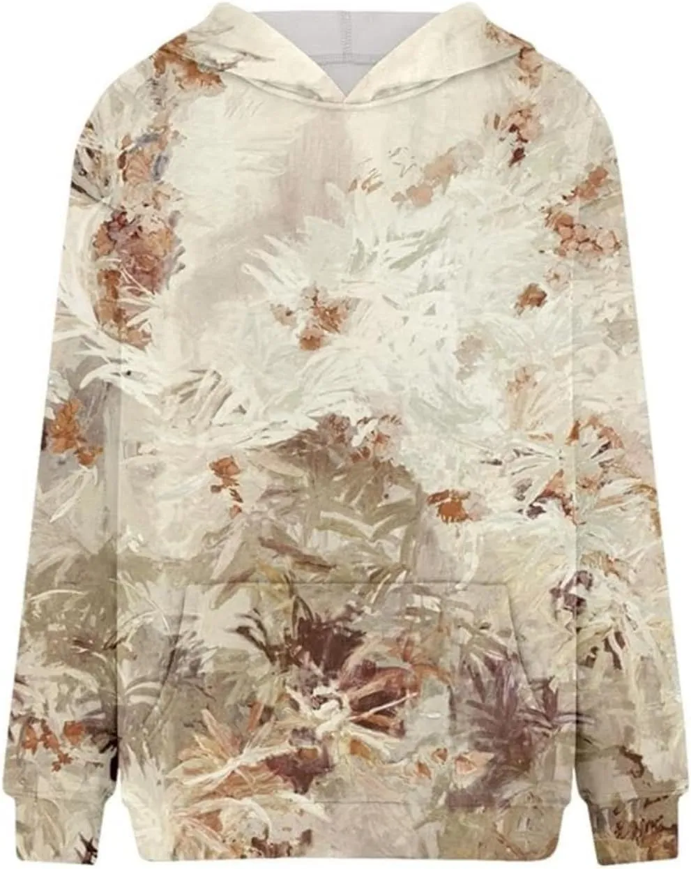 Camo Sweatshirt Women Maple Leaf Graphic Printed Hoodies Relaxed Fit Casual Sweatshirts Lightweight Hooded Pullovers