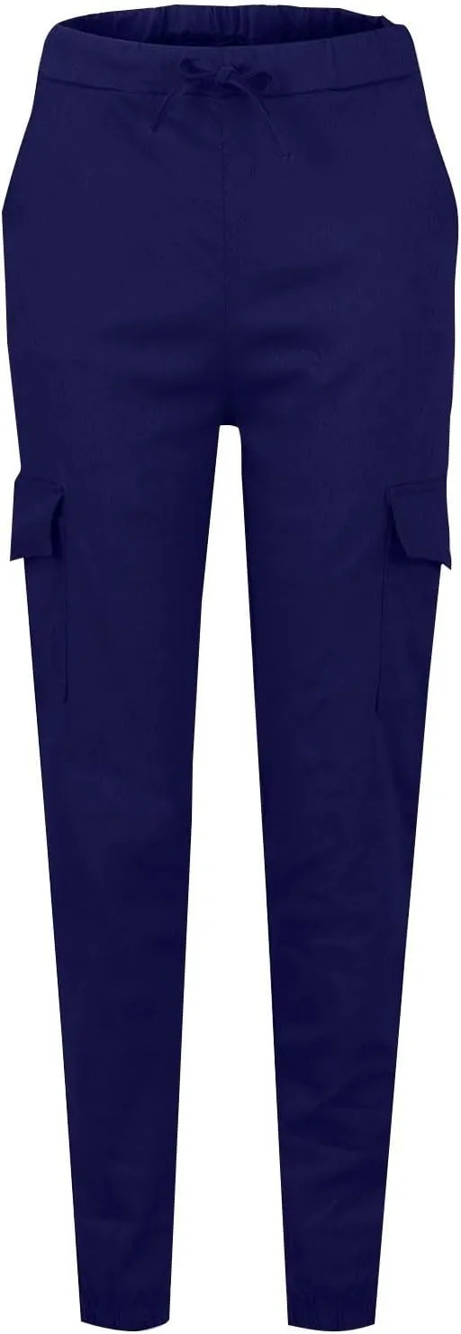 Cargo Joggers for Women Light Weight Stretchy Hiking Pants Drawstring Tapered Cinch Bottom Baggy Cargo Pants