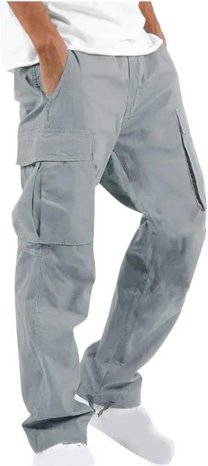 Cargo Pants for Men Relaxed Fit Joggers Pants Multi-Pocket Work Pants Casual Outdoor Hiking Pants Tactical Trousers
