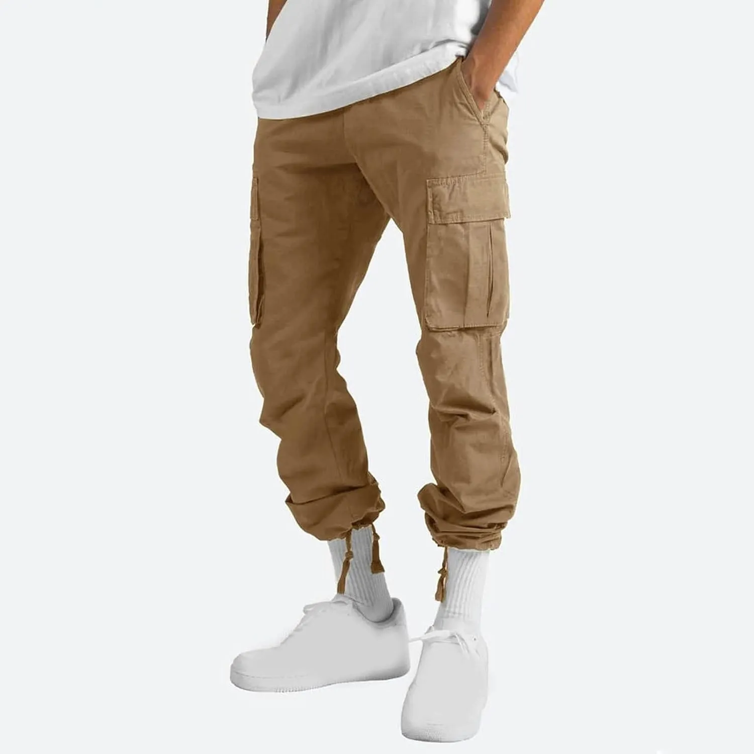 Cargo Pants for Men Relaxed Fit Joggers Pants Multi-Pocket Work Pants Casual Outdoor Hiking Pants Tactical Trousers