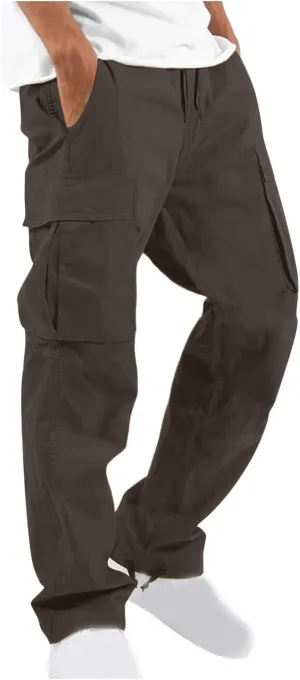 Cargo Pants for Men Relaxed Fit Joggers Pants Multi-Pocket Work Pants Casual Outdoor Hiking Pants Tactical Trousers