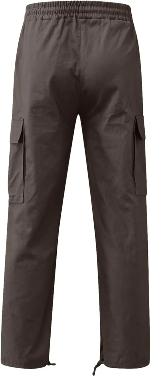 Cargo Pants for Men Relaxed Fit Joggers Pants Multi-Pocket Work Pants Casual Outdoor Hiking Pants Tactical Trousers
