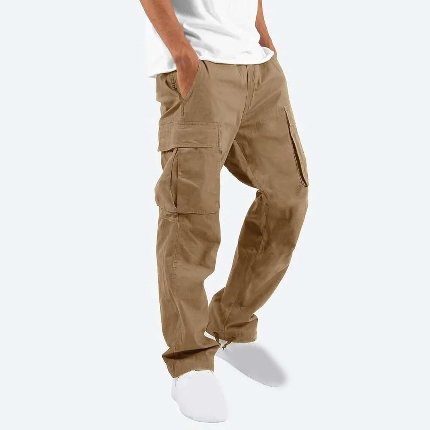 Cargo Pants for Men Relaxed Fit Joggers Pants Multi-Pocket Work Pants Casual Outdoor Hiking Pants Tactical Trousers