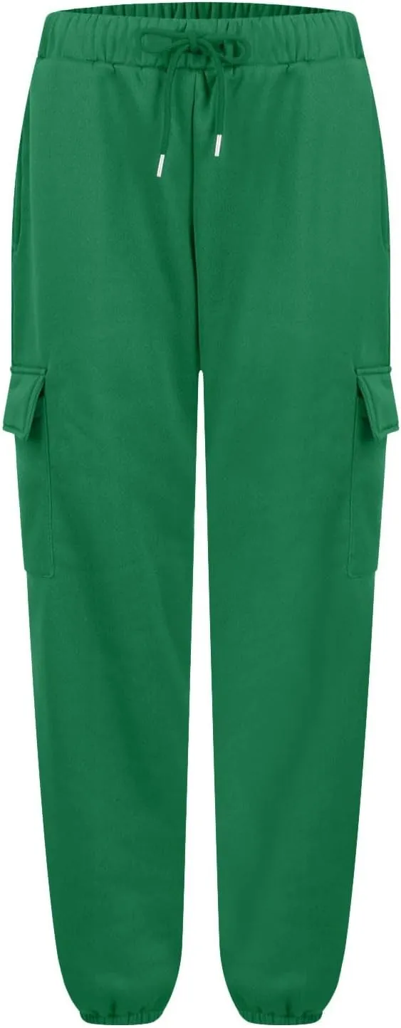 Cargo Sweatpants for Women High Waisted Drawstring Joggers Lounge Workout Loose fit Pants with Pockets