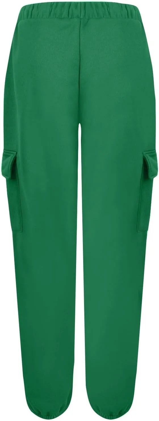 Cargo Sweatpants for Women High Waisted Drawstring Joggers Lounge Workout Loose fit Pants with Pockets