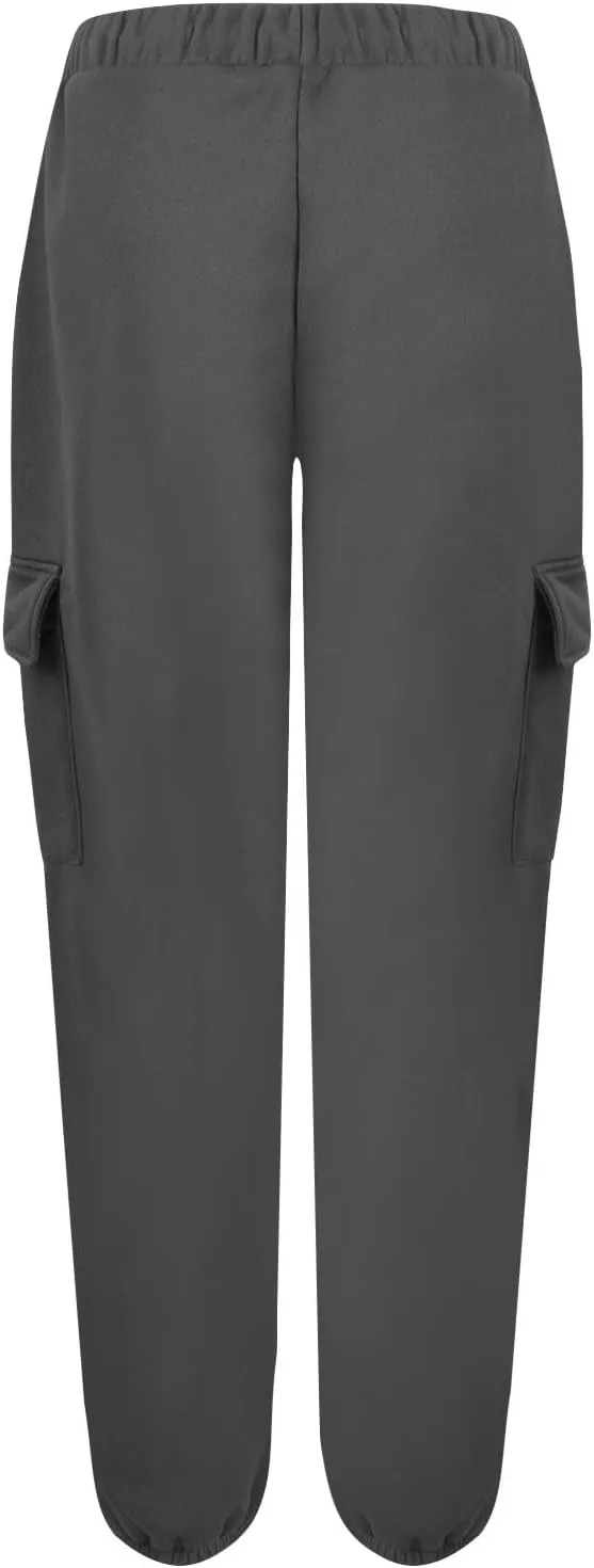 Cargo Sweatpants for Women High Waisted Drawstring Joggers Lounge Workout Loose fit Pants with Pockets