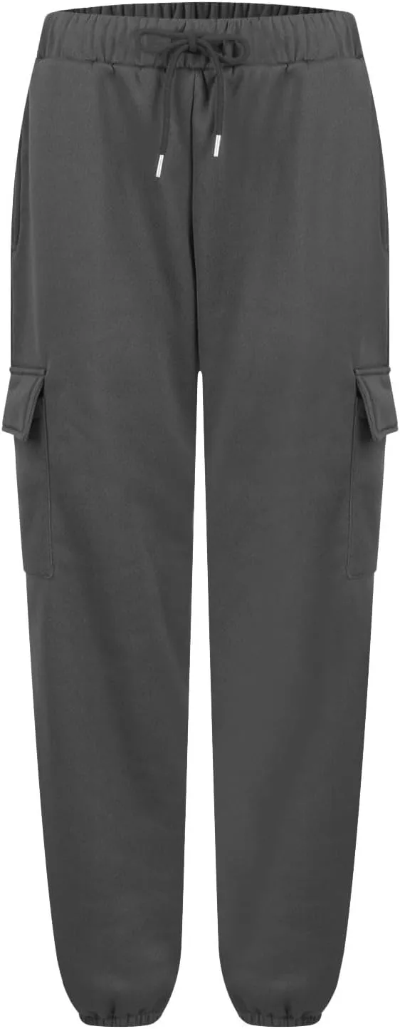 Cargo Sweatpants for Women High Waisted Drawstring Joggers Lounge Workout Loose fit Pants with Pockets