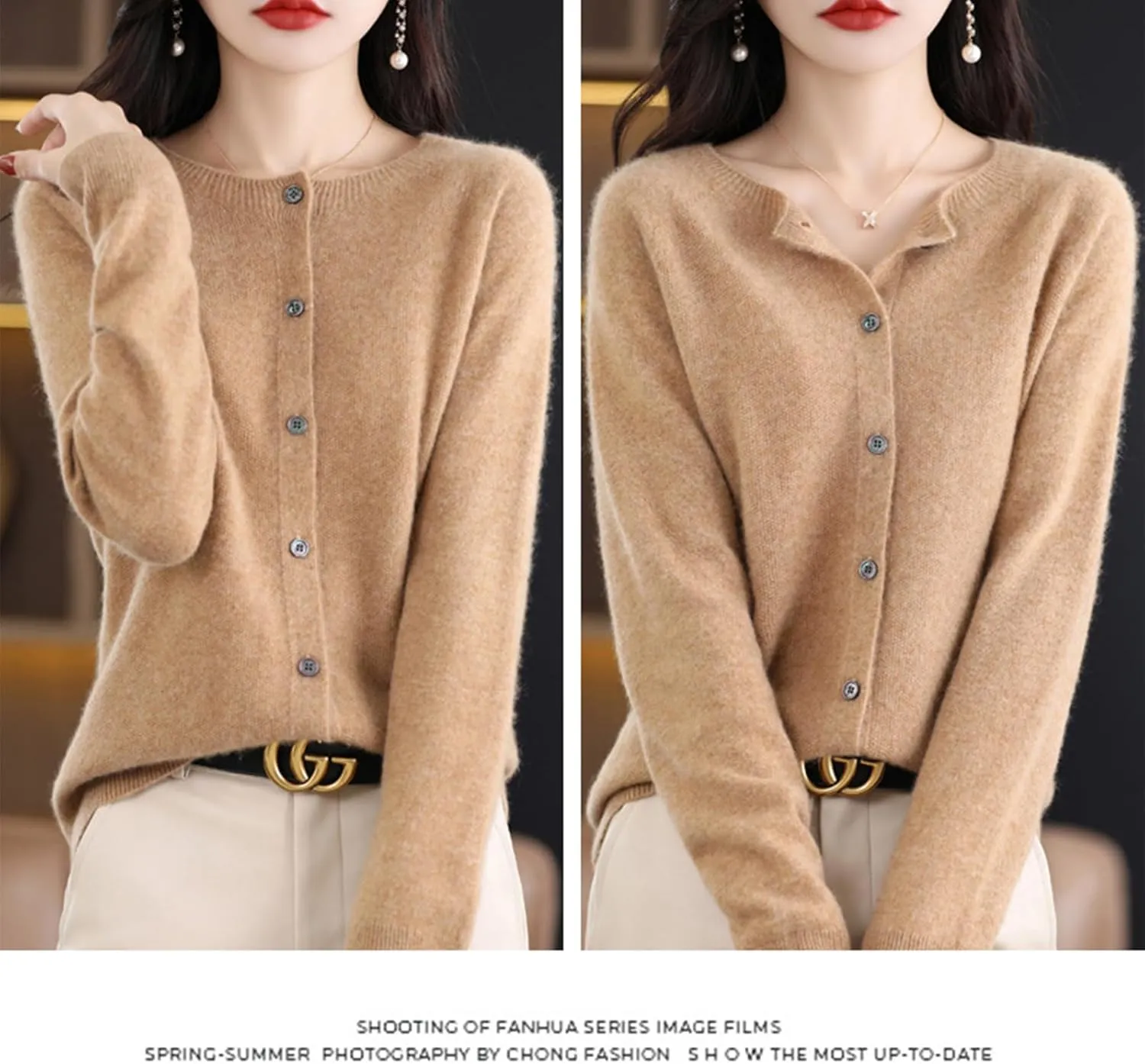 Cashmere Sweaters for Women, 100% Cashmere Half Turtleneck Warm Light Long Sleeve Elegant Soft Pullover Sweater