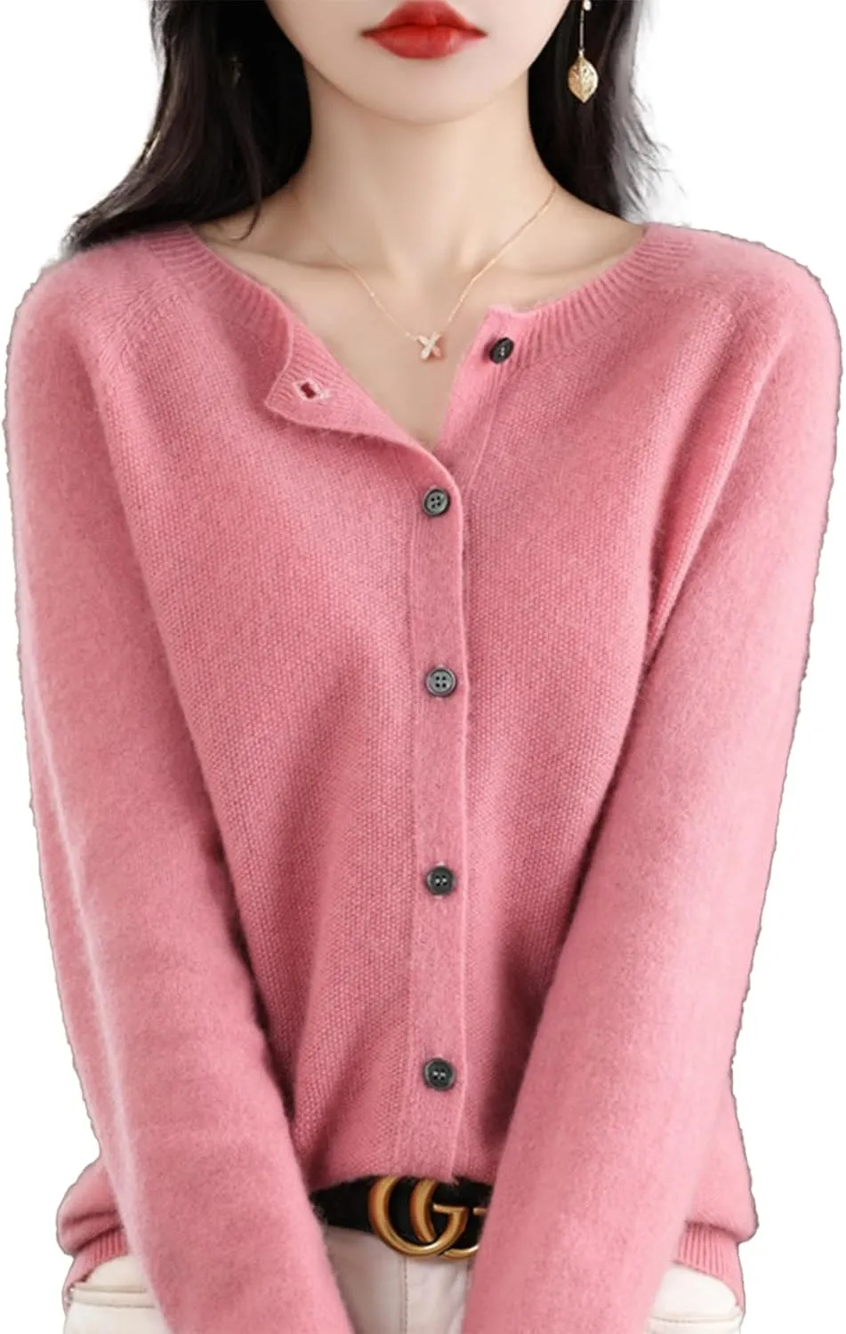 Cashmere Sweaters for Women, 100% Cashmere Half Turtleneck Warm Light Long Sleeve Elegant Soft Pullover Sweater