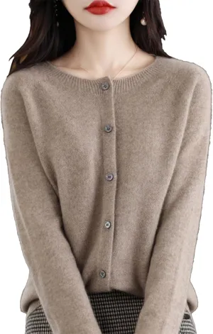 Cashmere Sweaters for Women, 100% Cashmere Half Turtleneck Warm Light Long Sleeve Elegant Soft Pullover Sweater