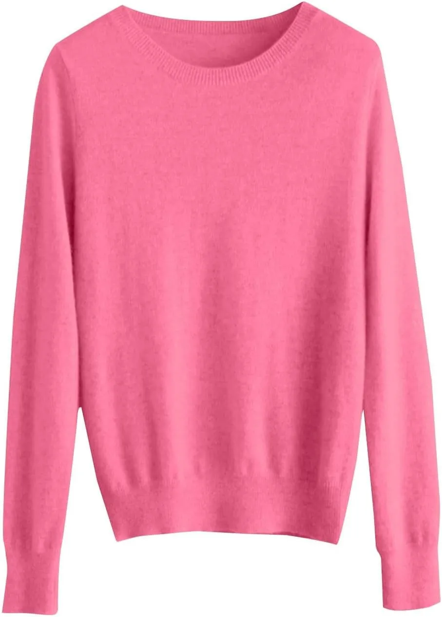 Cashmere Sweaters for Women Long Sleeve Crewneck Pullover Comfort Sweater Ladies Sweaters for Women Trendy 2025