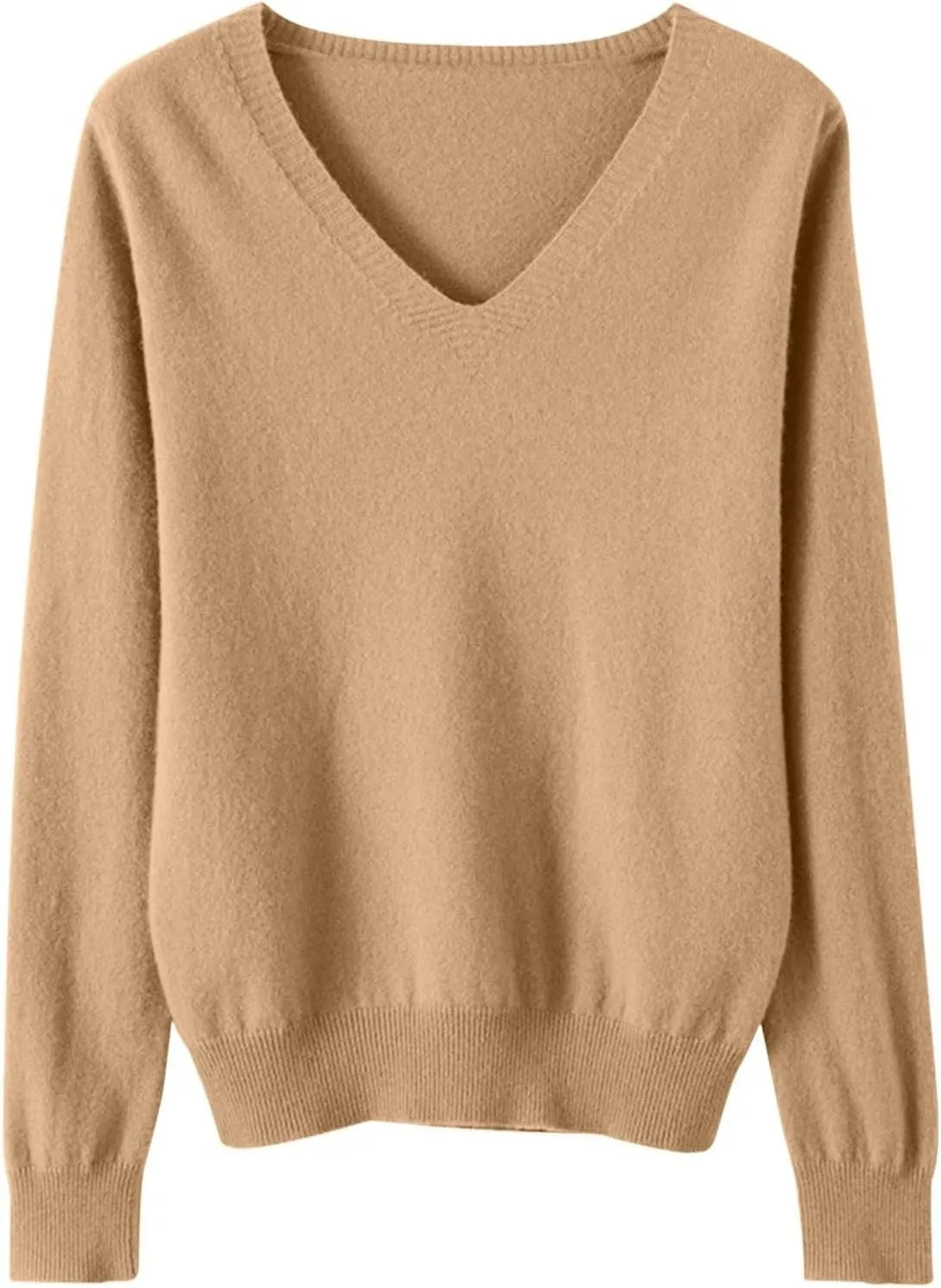 Cashmere Sweaters for Women Long Sleeve Loose Pullover Tops Soft Warm Cozy Lightweight Casual Wool Knit Sweater