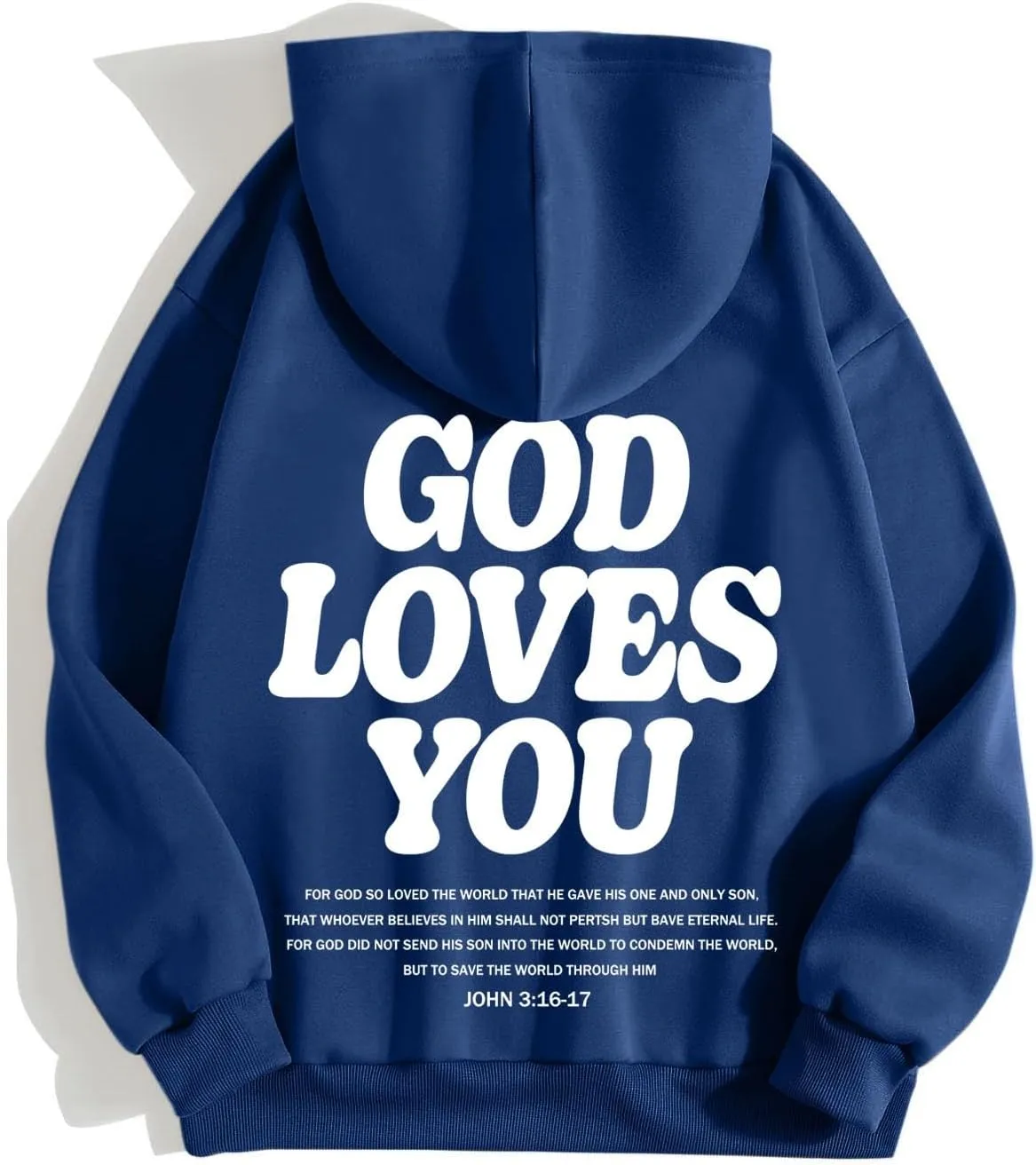 Christian Hoodies for Men Women Bible Verse Letter Graphic Printed Hoodies Casual Drawstring Long Sleeve Tops with Pockets