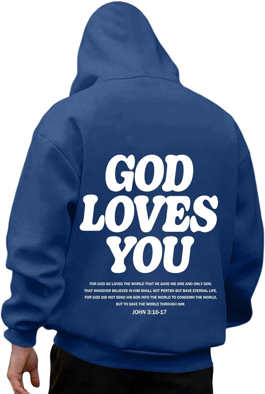 Christian Hoodies for Men Women Bible Verse Letter Graphic Printed Hoodies Casual Drawstring Long Sleeve Tops with Pockets