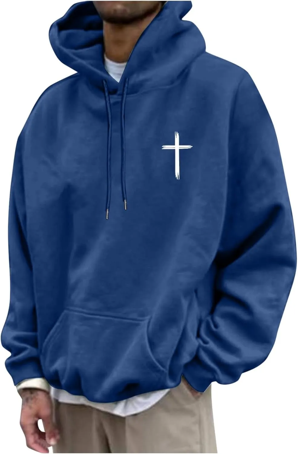 Christian Hoodies for Men Women Bible Verse Letter Graphic Printed Hoodies Casual Drawstring Long Sleeve Tops with Pockets