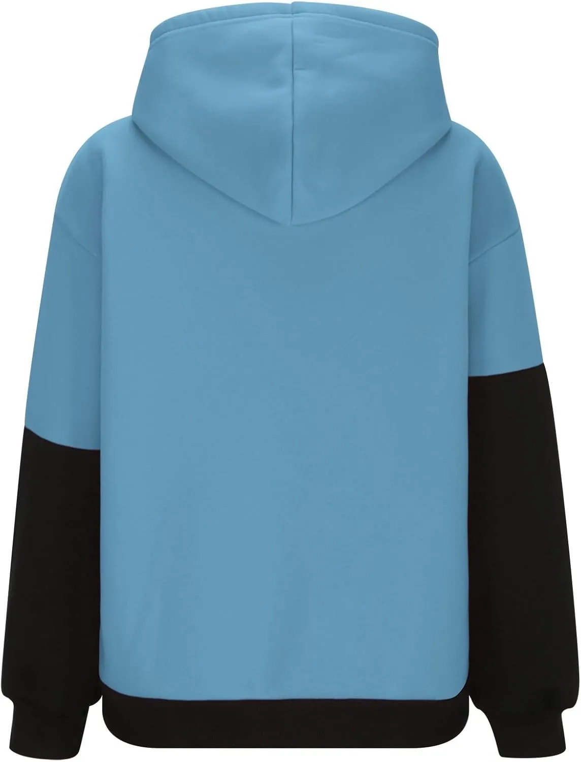 Color Block Hoodie Women Drawstring Sweatshirts with Kangaroo Pocket Y2K Preppy Trendy Casual Loose Hooded Pullovers