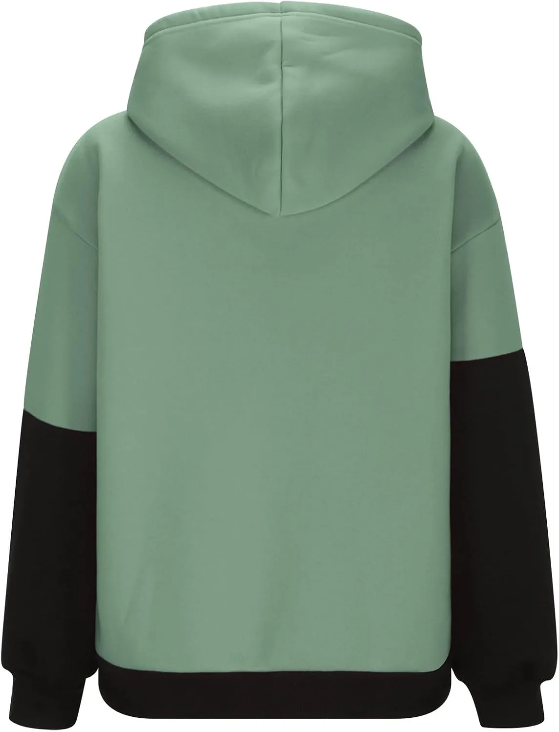 Color Block Hoodie Women Drawstring Sweatshirts with Kangaroo Pocket Y2K Preppy Trendy Casual Loose Hooded Pullovers