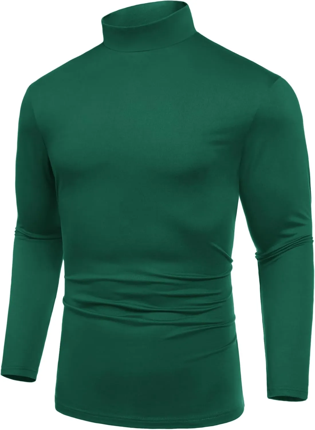 COOFANDY Mens Mock Turtleneck T-Shirts Long Sleeve Solid Color Tees Shirts Basic Casual Slim Fit Pullover T Shirts