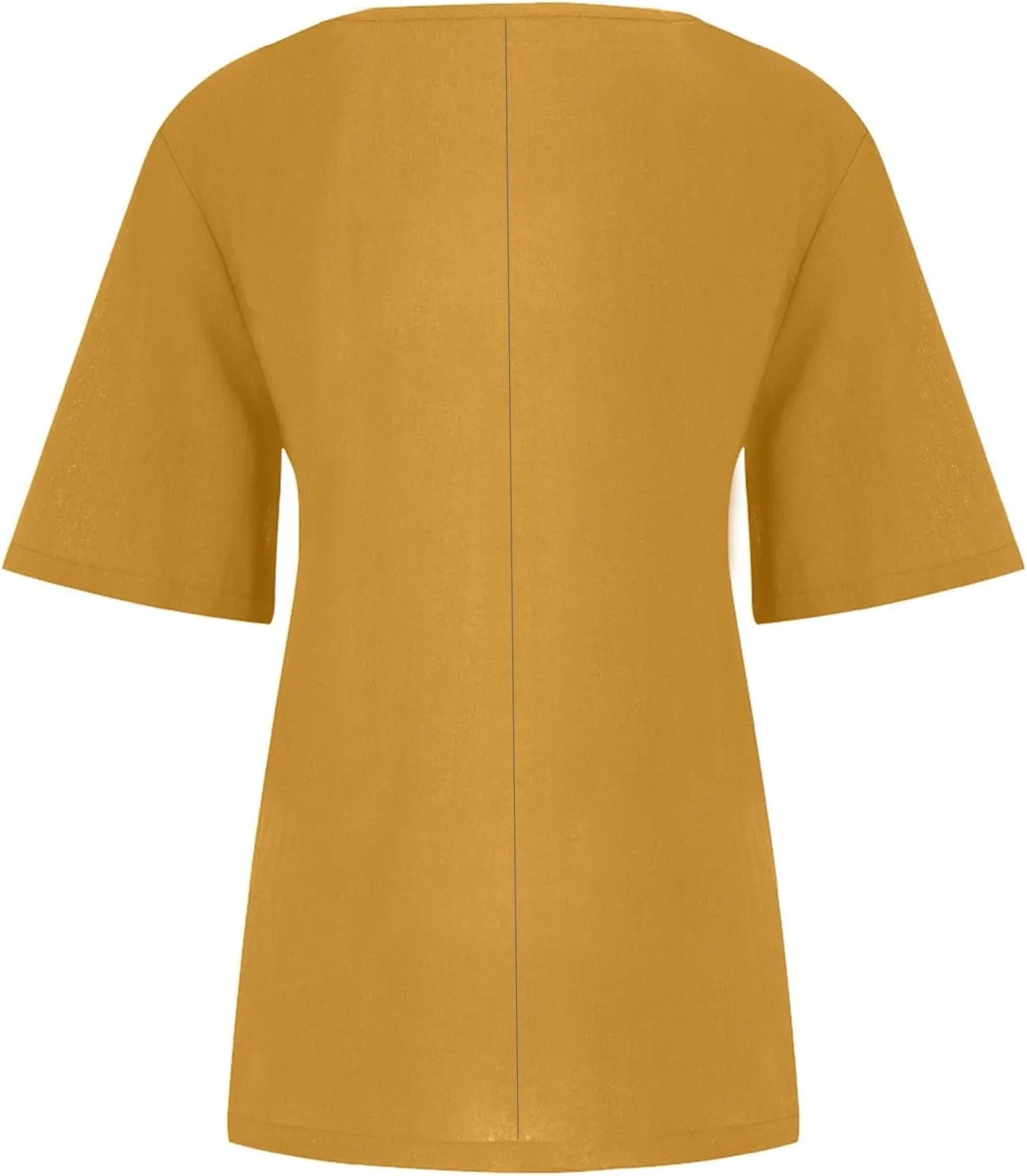 Cotton Linen Tops for Women 2025 Summer Casual Roll Up Short Sleeve T-Shirt Loose Fit Solid Color Tees Blouses