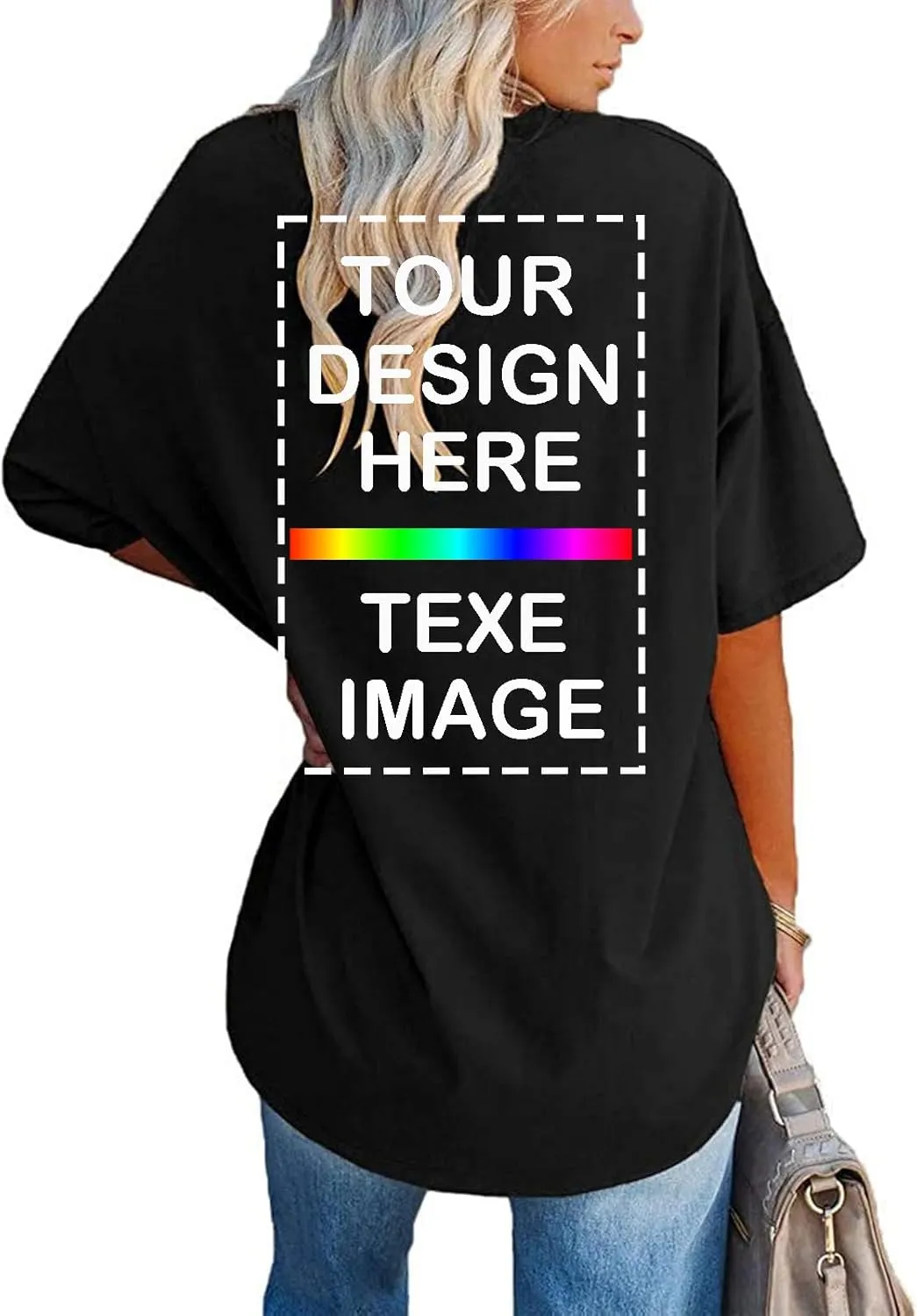 Custom T Shirts for Women Men Design Your Own Shirt Add Text/Image/Logo Graphic Tee Printed Photo Front/Back