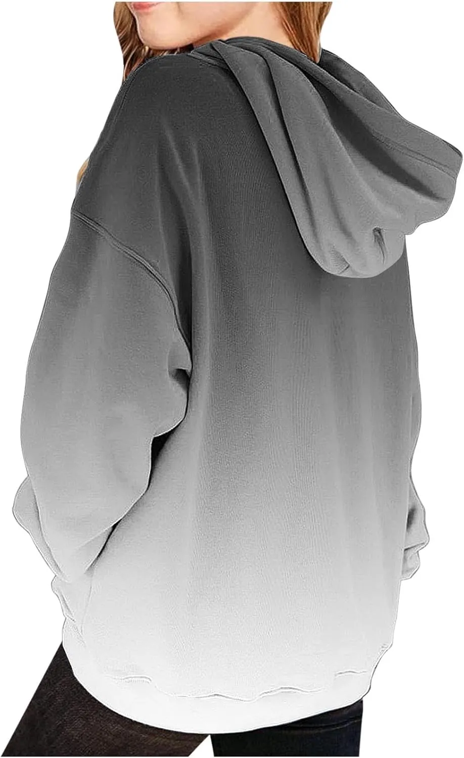 Cute Hoodies For Girls Oversized Long Sleeve Sweatshirt Gradient Teen Girls Pullover Tops 2-13 Years