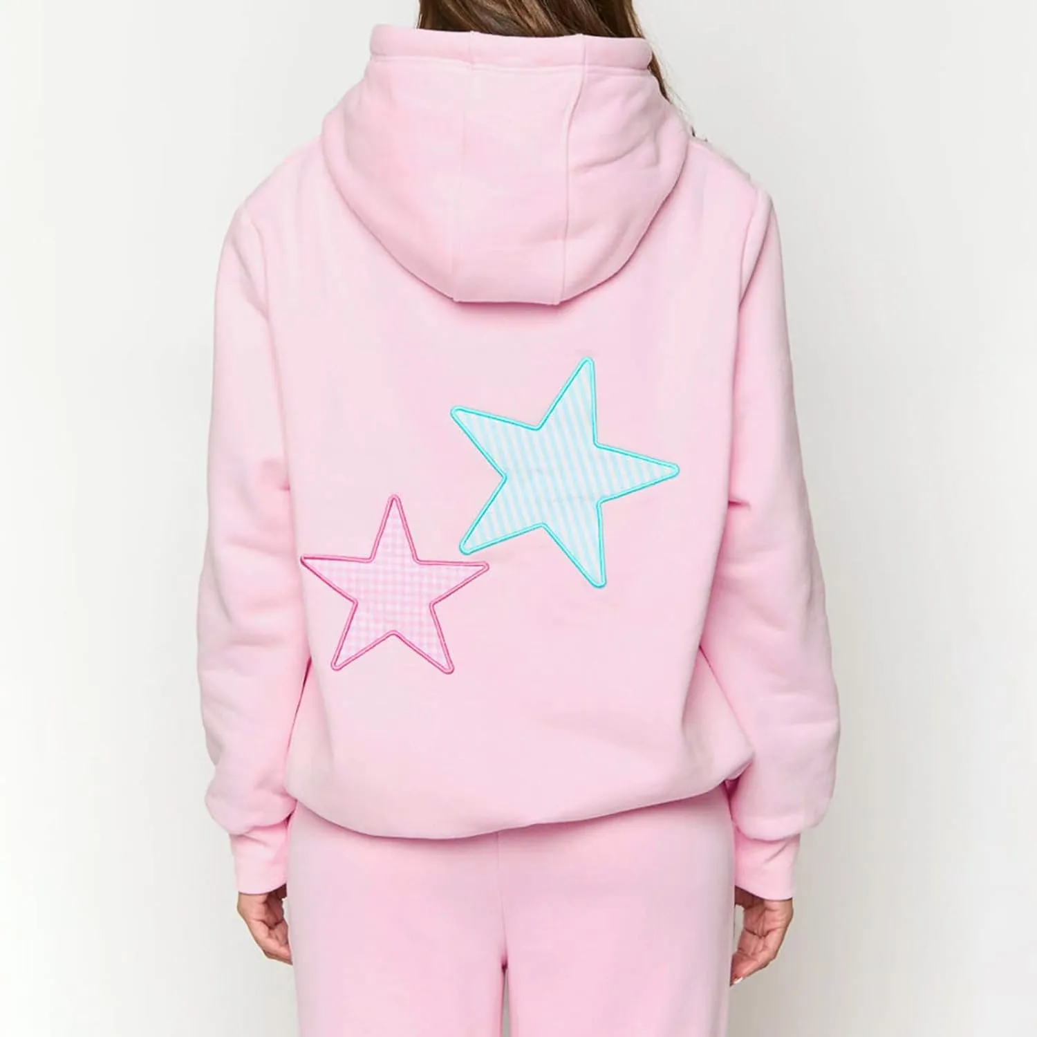 Cute Hoodies Teen Girls Y2k Preppy Floral Graphic Sweatshirt Women Embroidered Oversized Hooded Sweater Streetwear