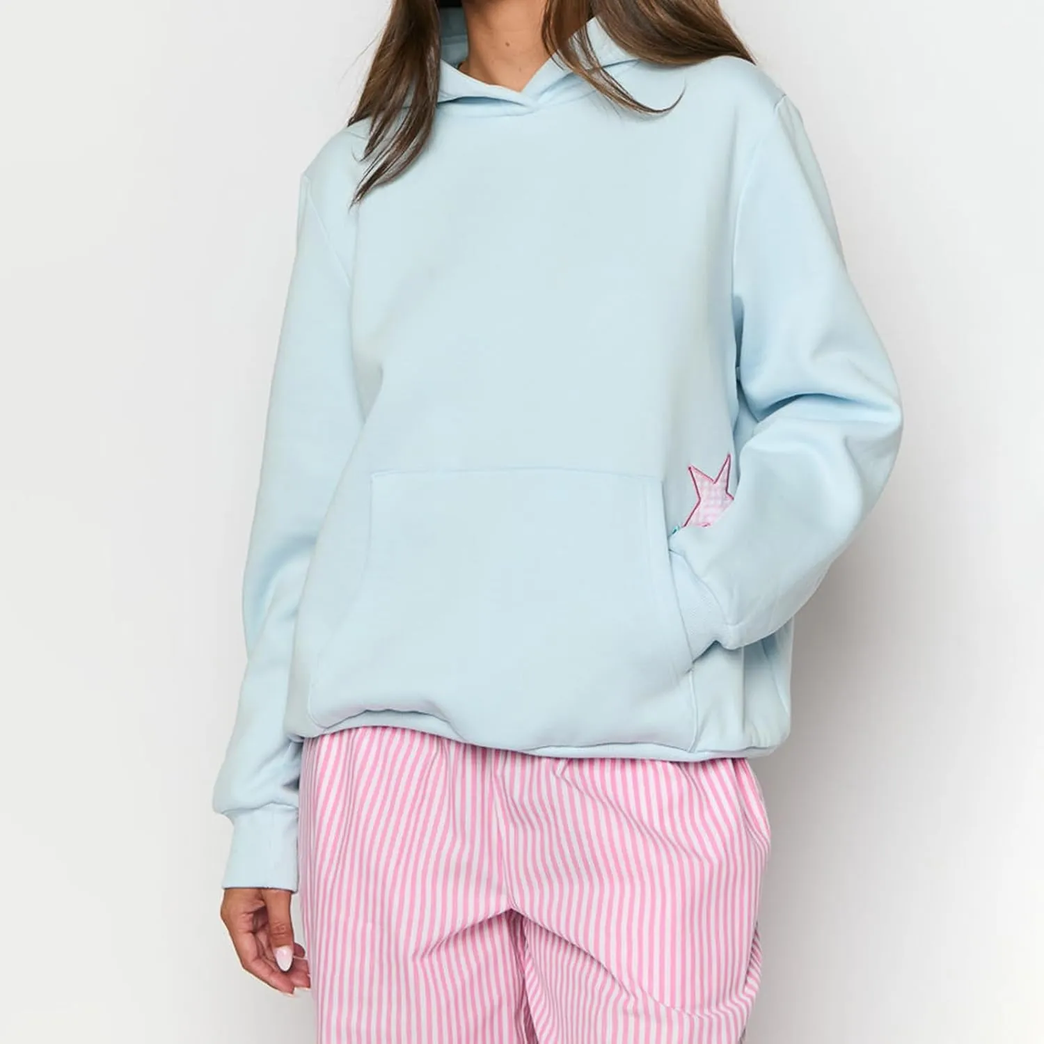 Cute Hoodies Teen Girls Y2k Preppy Floral Graphic Sweatshirt Women Embroidered Oversized Hooded Sweater Streetwear