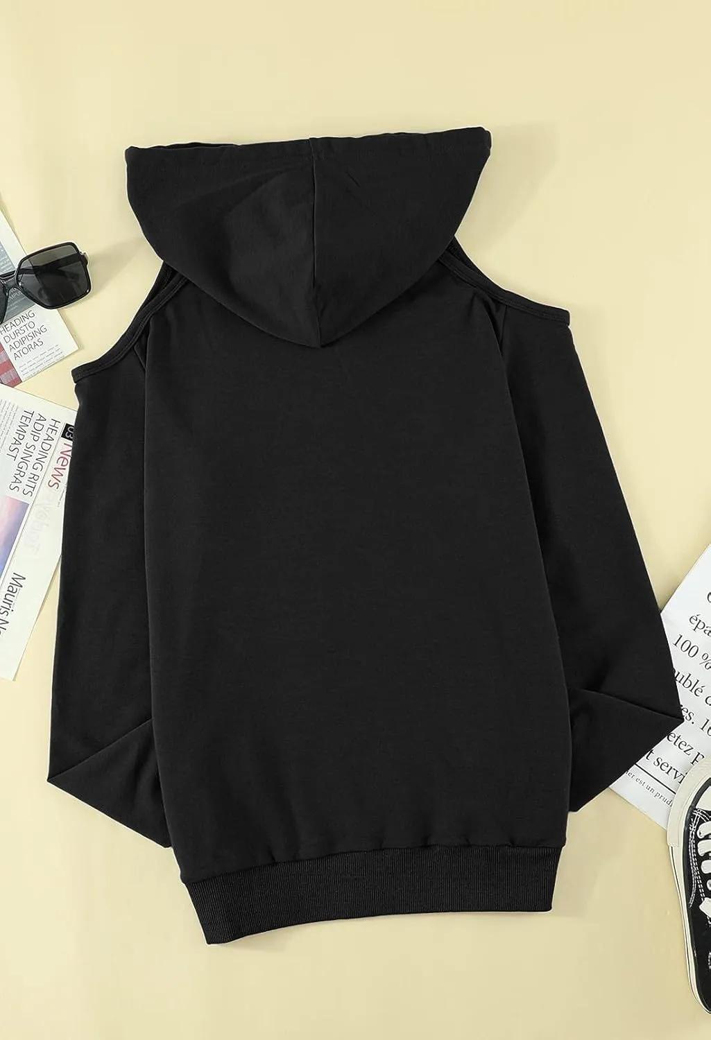 Cutiefox Women's Casual Long Sleeve Drawstring Hoodie Sweatshirts Pullover with Pockets