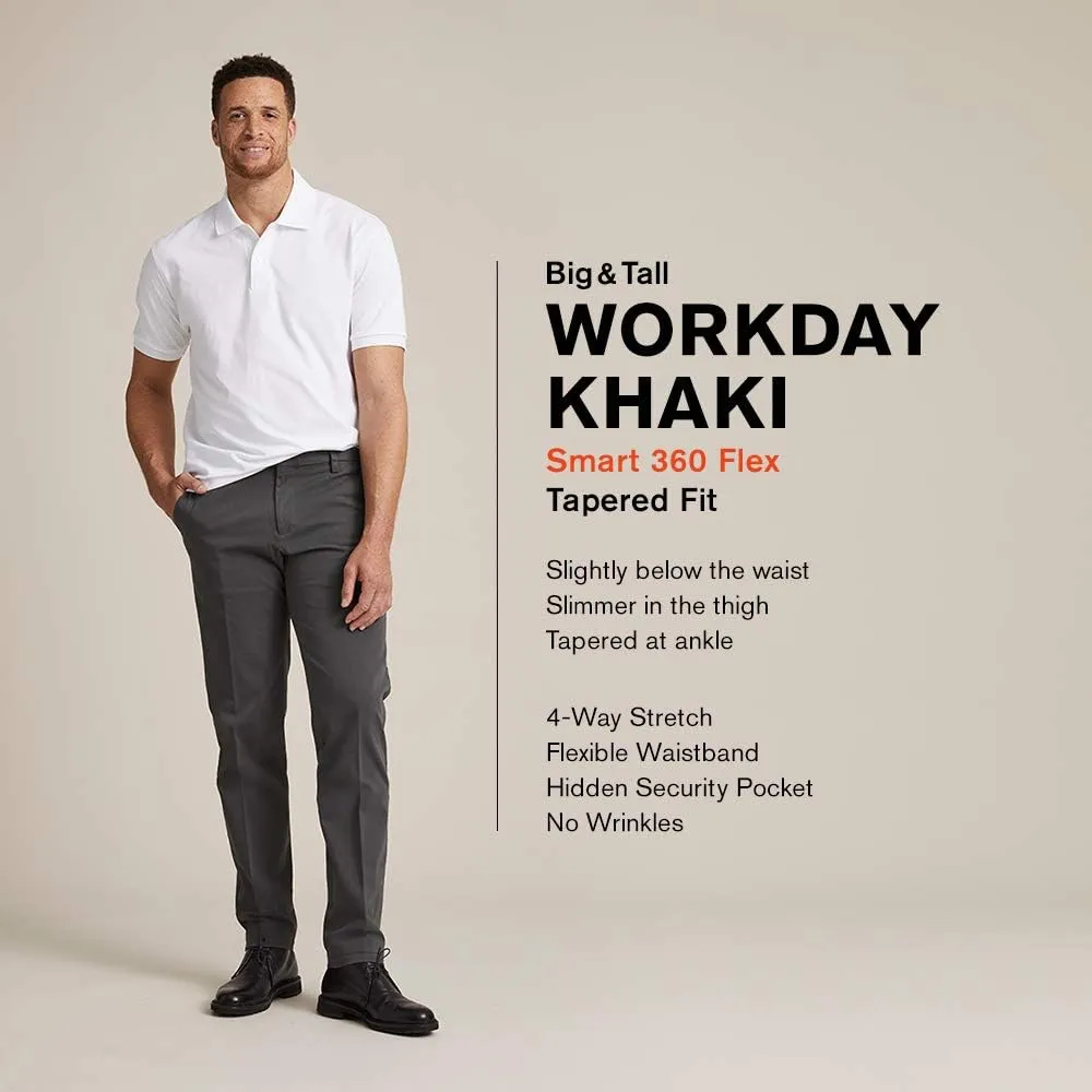 Dockers Men's Straight Fit Workday Khaki Smart 360 Flex Pants (Regular and Big & Tall)
