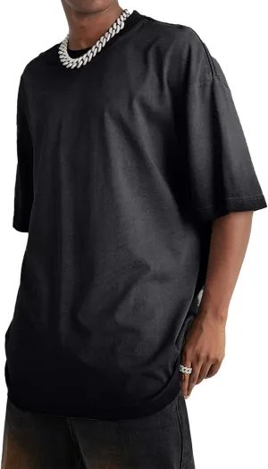 FAIABLE Mens T-Shirts Oversized Vintage Tshirt Unisex Heavyweight Cotton Tees for Men Basic Tee Shirt Tops Short Sleeve