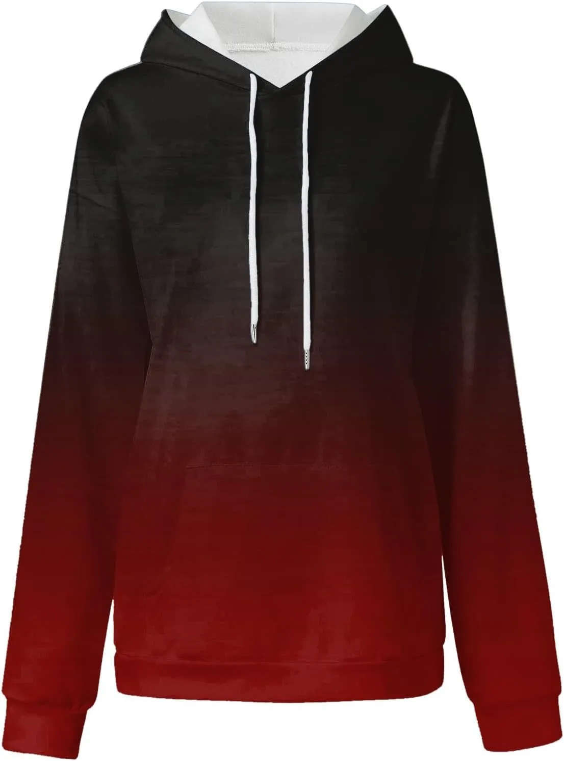 Fall Hoodies for Women, Tie Dye Oversized Hoodies for Women Drawstring Plus Size Pullover Sweatshirt with Pockets