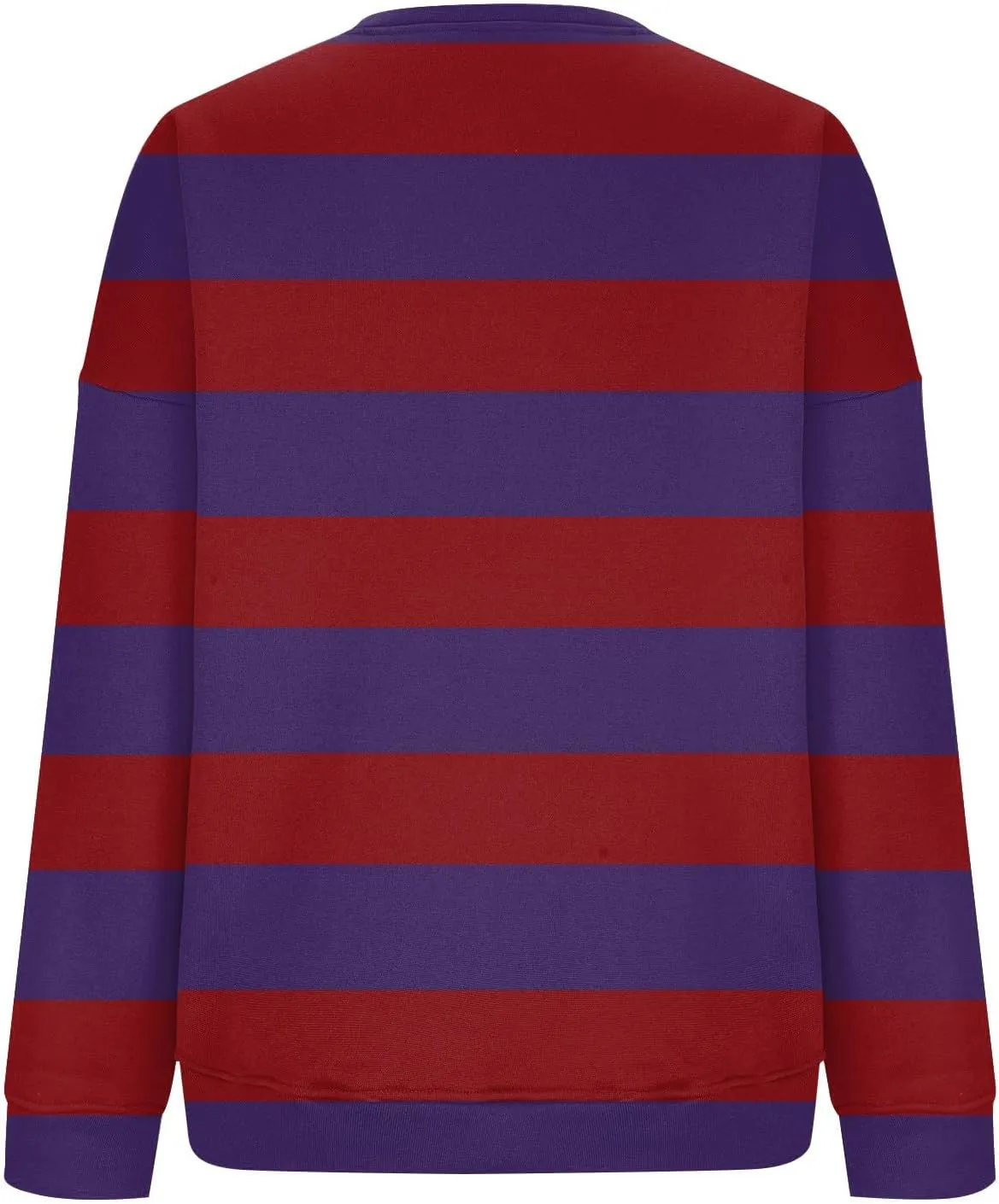 Fall Sweatshirts For Women Crew Neck Striped Pullover Trendy Crop Sweatshirts Winter Long Sleeve Sweaters Plus Size
