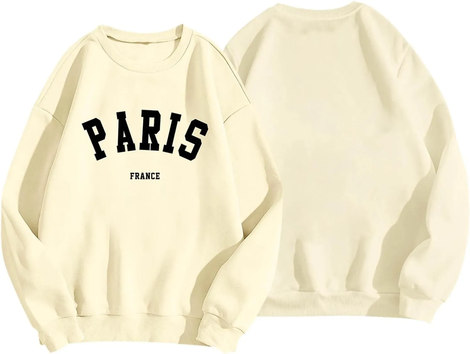 Fleece Women Set Women's Letter Graphic Hoodies Oversized Pullover Tops Casual Long Sleeve Hooded Print