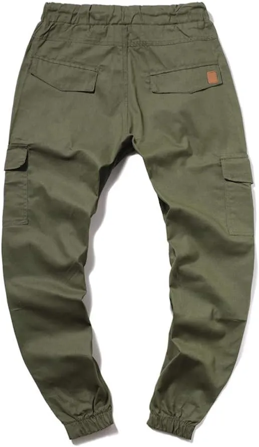 GIERIDUC Men's Cargo Fleece Jogger Sweatpant Mens Pajama Pants Long Length Men's Khaki Corduroy Pants Mens Outdoor Work Pants