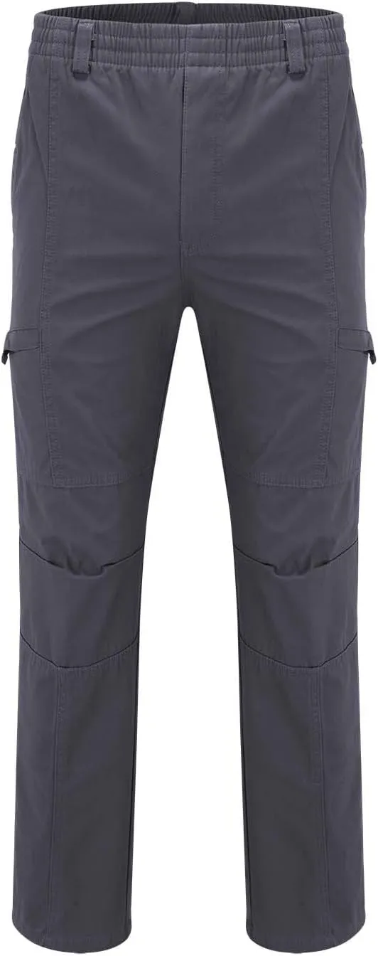 GIERIDUC Mens Casual Pants Relaxed Fit Husky Mens Elastic Waist Casual Mens Black Slim Fit Trousers Best Dress Pants for Men