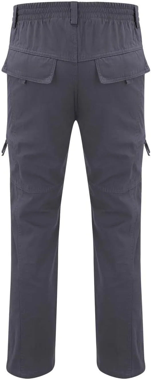 GIERIDUC Mens Casual Pants Relaxed Fit Husky Mens Elastic Waist Casual Mens Black Slim Fit Trousers Best Dress Pants for Men