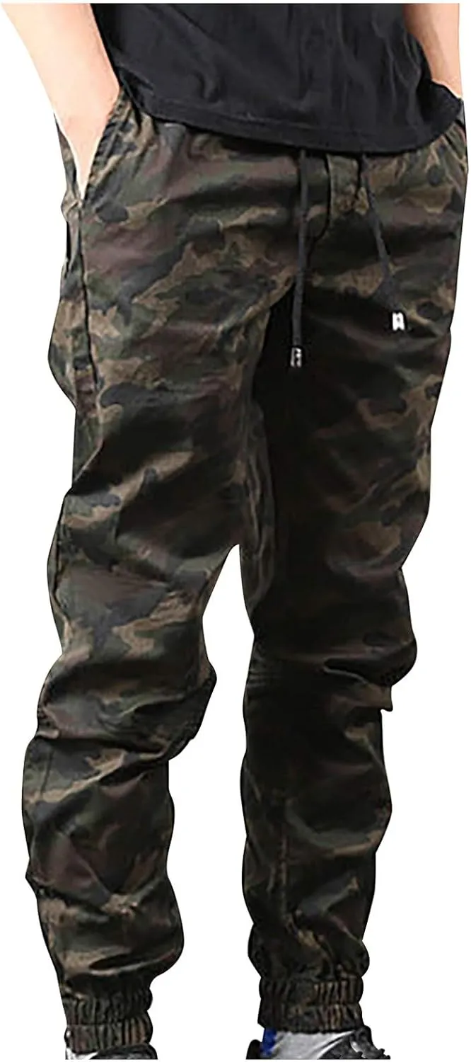GIERIDUC Men's Jogger Sweatpants Lightweight Mens Dress Pants Big and Tall Tactical Equipment for Men Straight Trousers Pant